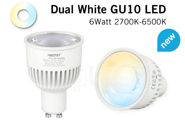 Miboxer 6W Dual White 220V GU10 LED Spot - led-lighting-store.nl