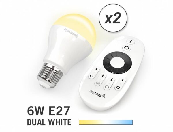 Mi·Light Mi-light 6W Dual White E27 Set van 2 Wifi LED Lampen - led-lighting-store.nl